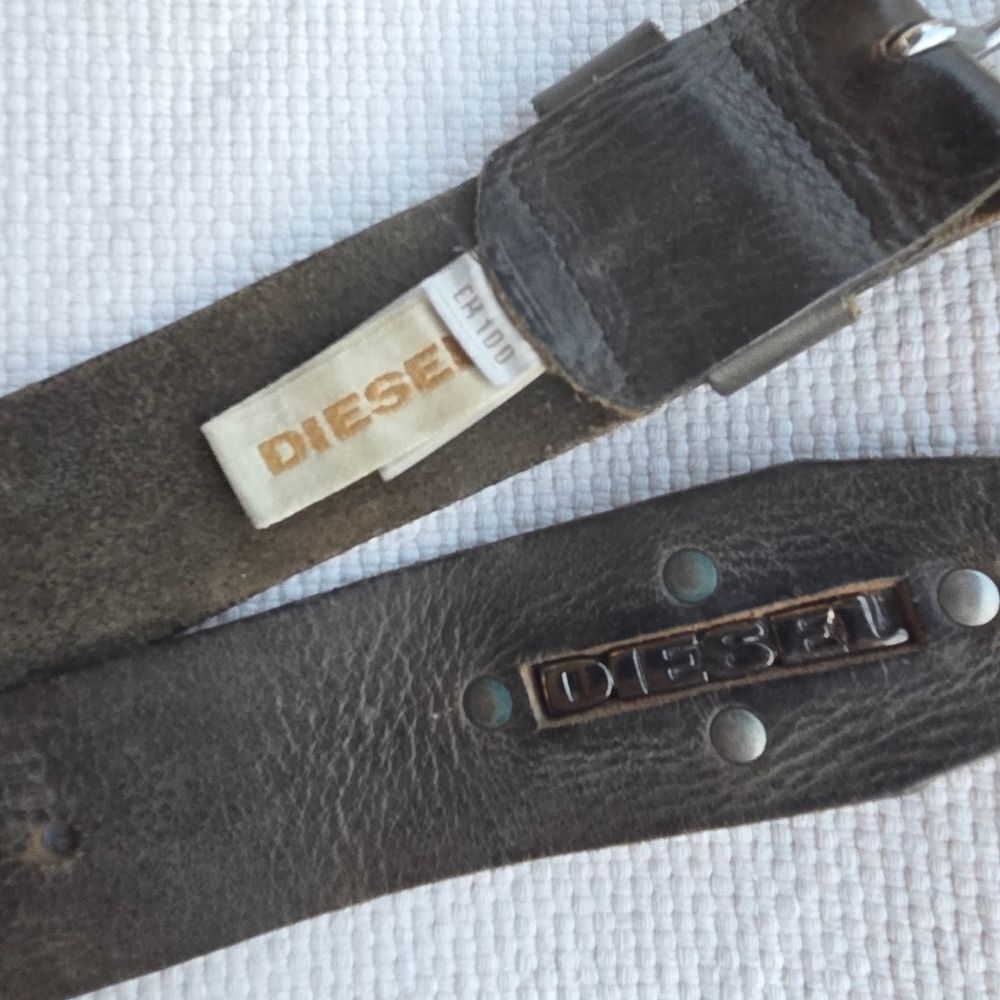 Diesel Vintage Darkest Brown Leather Belt 90s - Picture 7 of 14